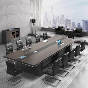 简约现代会议桌办公家具培训桌洽谈桌会议室长条桌椅组合定制