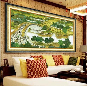 清明上河图十字绣客厅大幅1.5米2米3米6米全景线绣中国风打发时间
