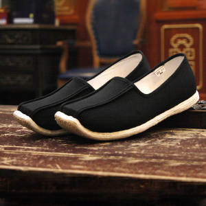 内联升布鞋男2021新款男鞋手工千层底男复古翘头皂鞋汉服鞋dn8510