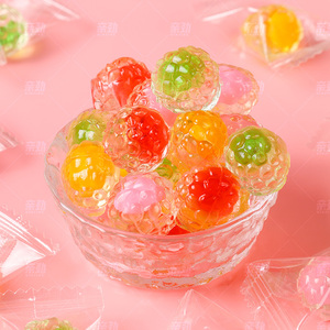 网红爆款亲劲爆浆流心拉丝高颜值迎宾软糖糖果清凉袋装零食吃货