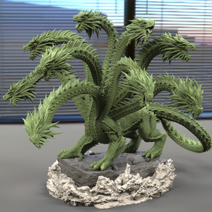 3d打印图纸模型希腊神话九头蛇许德拉龙stl摆件立体圆雕图f3326