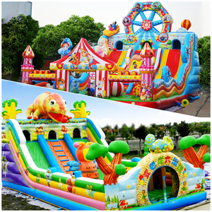 新款儿童大型充气城堡蹦蹦跳床滑梯公园广场淘气堡游乐设备
