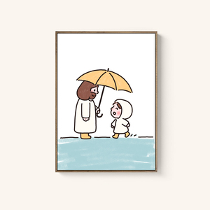 光盐生活馆原创设计插画简约现代线条装饰画挂画 馆馆原创手绘