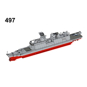 054a护卫舰模型moc第三方玩具机甲场景战列舰(全内构)适用乐高