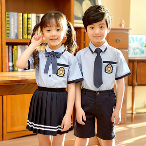 幼儿园园服套装男女童装儿童夏季韩版学院风短袖中小学生校服班服