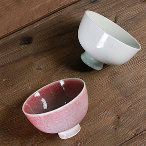 窑变裂纹主人杯柴烧品茗杯景德镇陶瓷纯手工色釉中式茶杯茶具礼盒