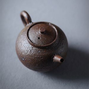 天然老岩泥粗陶柴烧壶小茶壶泡茶壶纯手工陶瓷古陶壶复古中式日式