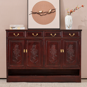 中式实木鞋柜仿古明清古典玄关柜家用门口大容量收纳置物储物柜子