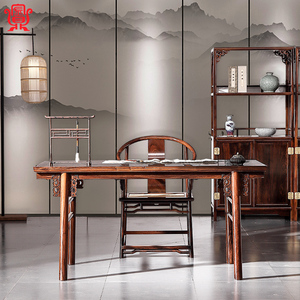 君帝实木家具花架店淘宝古风国学桌幼儿园课桌学生书法课桌椅书法桌