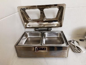 香港 bava 巴菲可视可调温电加热长方形餐炉  布菲炉 温控数控