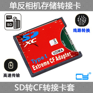 CY SD转CF-I I卡套 SDHC SLR单反机适配器 支持wifi SD卡转接卡套支持无线  2TB 单反相机卡 TYPE I型薄卡