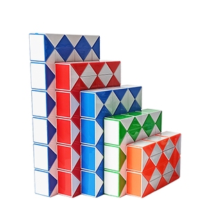 3岁以上百变造型彩色魔尺24/36/60/72段儿童益智玩具变形长条魔方