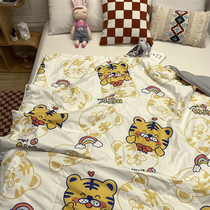 可爱小老虎空调被夏季夏凉被可机洗被芯春秋儿童夏被单人双人被子