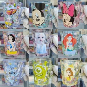 正品迪士尼儿童水杯家用漱口杯卡通水晶米奇米妮艾莎麦昆喝水杯