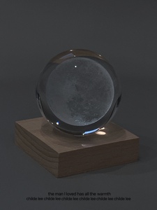 无聊的时候看看月亮想想你！月球 水晶球 创意礼物 摆件
