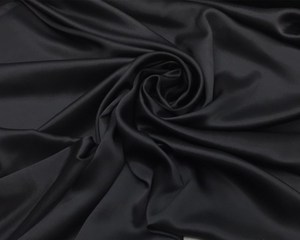 40姆米重磅纯黑色100%真丝面料桑蚕丝旗袍连衣裙衬衫丝绸服装布料