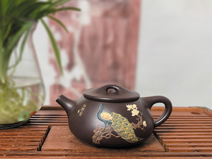 老紫泥-高端堆绘--吴芳芳--宜兴紫砂茶壶传统手艺--送礼收藏