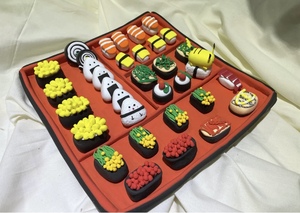 寿司食物超轻粘土diy创意粘土手工作业成品作品彩泥成品可定制