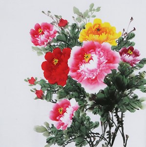 牡丹画国画四尺斗方