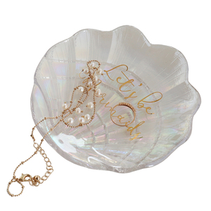 wulihome 人鱼贝壳首饰盘子幻彩项链耳环钥匙收纳ins摆件拍照道具