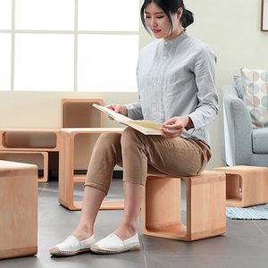 实木小凳子时尚小板凳迷你坐墩子创意小矮凳小方凳换鞋凳懒人家用