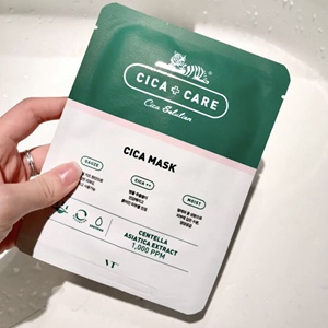 保税 vt/薇缔积雪草面膜温和舒缓深层补水女保湿修护痘痘肌10片