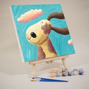 diy数字油彩画儿童简单油画涂色填色画上色手工画填充画手绘画画