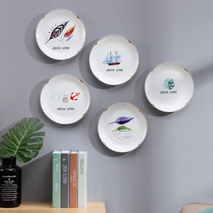 创意圆形挂盘墙饰餐厅楼梯客厅挂件墙上装饰品 墙面挂饰墙壁装饰