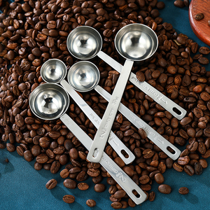 不锈钢量勺20g果粉勺咖啡豆勺奶茶刻度计量定量调料勺10ml小勺子