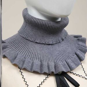 围巾薄款秋冬季脖套保暖高领百搭针织装饰打底毛衣假领子冬季羊绒