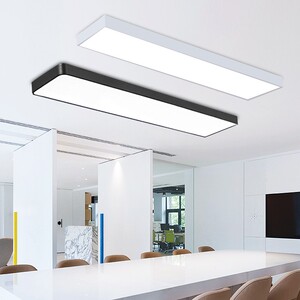办公室灯长条吸顶灯会议室直播间顶灯长方形吊顶造型照明平板灯具