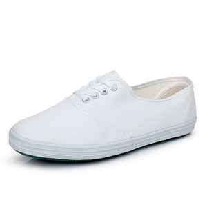 白鞋白网鞋帆布鞋回白色白球鞋武术体操鞋力男女系带白鞋子复古鞋