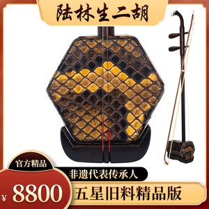 陆林生五星二胡旧料老红木成人通用考级专业演奏厂家直销正品乐器