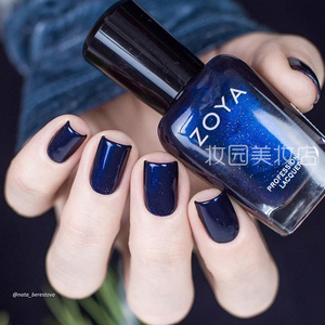 美国zoya指甲油 深蓝色微微闪item # zp415 持久冰沙深空黑蓝闪色