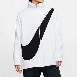 nike耐克女子大logo双面穿羊羔绒运动休闲夹克外套cz4064-100-897