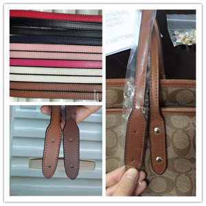 适用蔻驰托特包鲶鱼包替换包带单肩手提肩带改造真皮配件黑棕白色