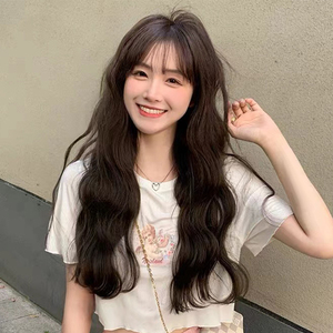 假发女长发水波纹大波浪长卷发自然全头套式仿真气质韩式圆脸日常