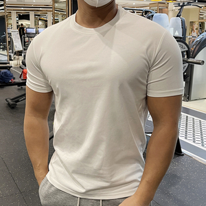 终极支撑 夏季肌肉男士运动健身跑步训练服纯色短袖T恤打底衫男款