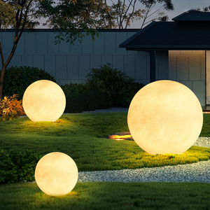 户外防雨月球灯3d打印落地灯庭院派对装饰氛围灯创意球形草坪灯hc