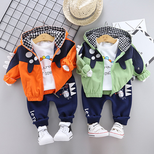 童装男春秋款三件套装男童卫衣婴儿小孩衣服宝宝秋装0一1-3岁外套