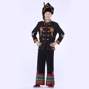 xiaolin232淘宝四川凉山美姑彝族服装男女装秋冬长袖民族特色龙纹