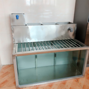 不锈钢大型加厚过滤槽鱼缸箱锦鲤池鱼池过滤器静音外置过滤盒定制