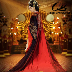 影视古装卫子夫同款汉服古典中式结婚喜服皇后拖尾女演出服