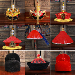 清朝皇帝皇后帽子康熙雍正头冠凤冠大臣侍卫帽影视舞台演出男士帽