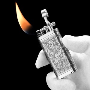 烟斗雪茄打火机自带烟斗压棒金属火机斜火烟斗专用打火机创意