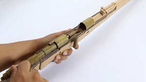 浮名浮名淘宝亲子手工制作可发射纸板枪98k.