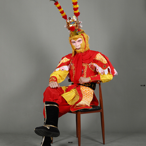 孙悟空服装头饰齐天大圣套装面具系列演出服86西游记美猴王衣服