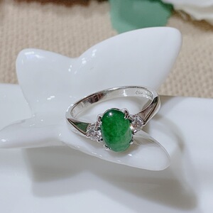 翡翠戒指女18k时尚