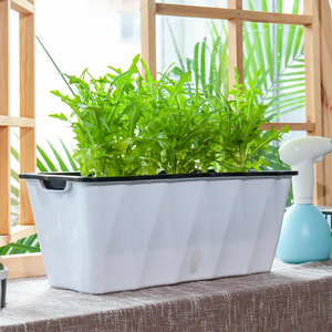 阳台种菜神器窗台懒人花盆长方形种菜盆自吸水免浇水免托盘绿萝盆