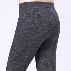 男士薄款羊毛裤加厚无缝保暖裤打底羊绒裤针织毛线裤冬天内穿御寒